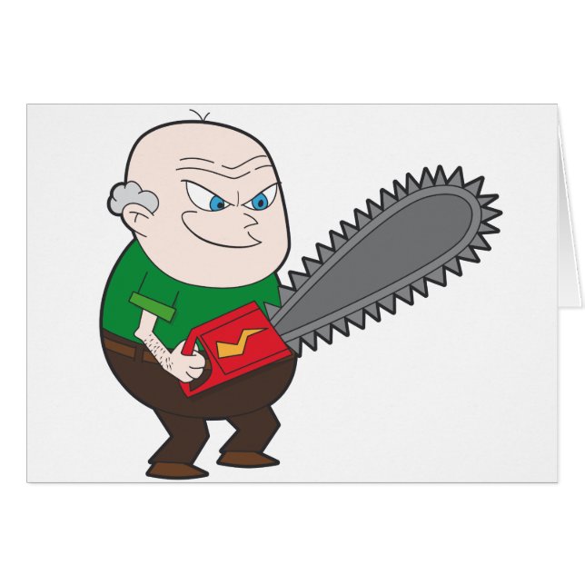 Hombre enojado con el dibujo animado de la (Anverso (Horizontal))