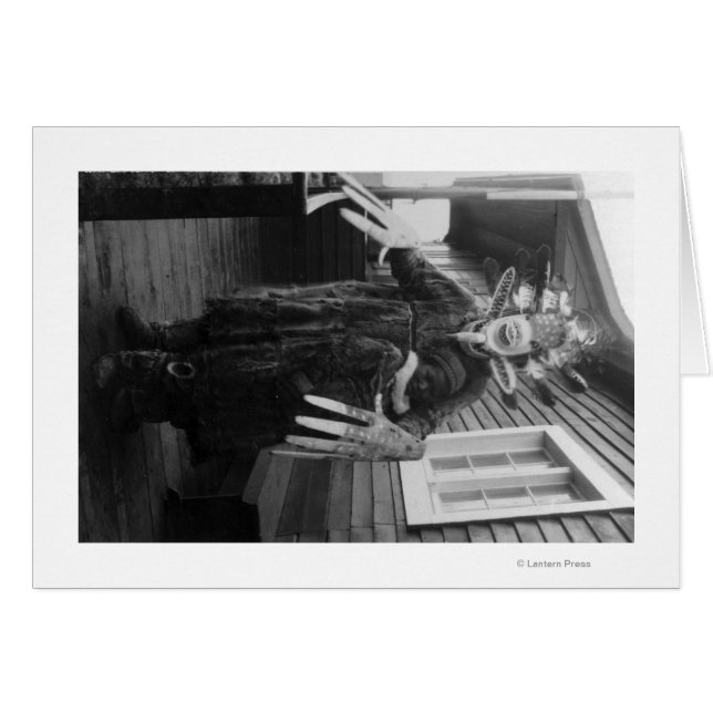 Hombre esquimal de medicina y niño enfermo en Alas (Anverso (Horizontal))