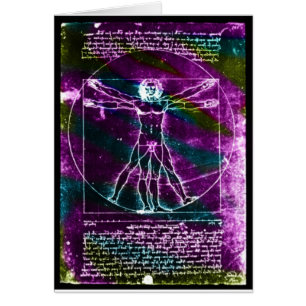 ¡Hombre famoso de DaVinci en el dibujo del