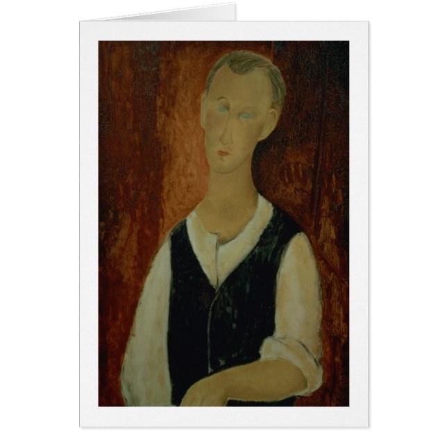 Hombre joven con un Waistcoat negro, 1912 (el (Frente)