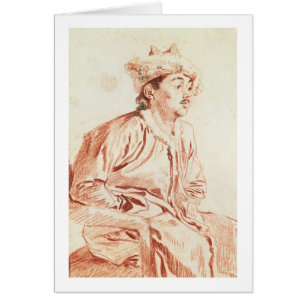 Hombre joven en el traje oriental (dibujo)