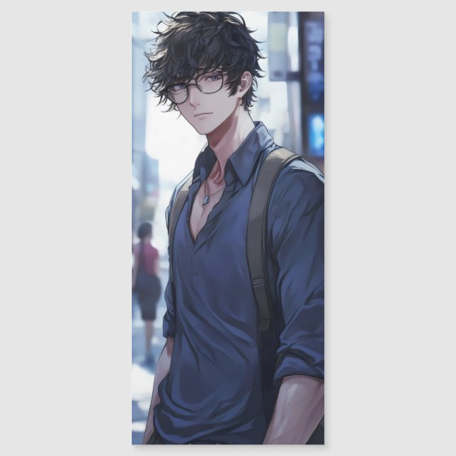 Hombre joven guapo Anime (Anverso)