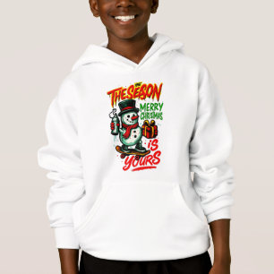 Hombre joven: Jersey Navideño de muñeco de nieve,