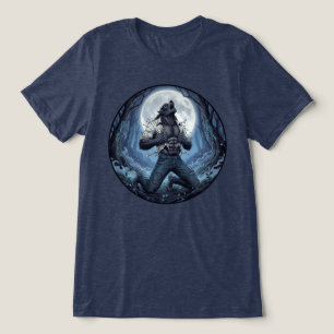 Hombre lobo desgarra camisa