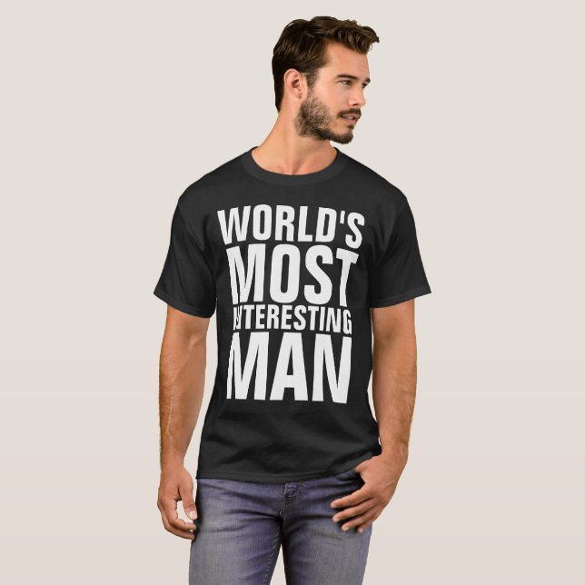 HOMBRE MÁS INTERESANTE DEL MUNDO, Camisetas divert (Anverso completo)