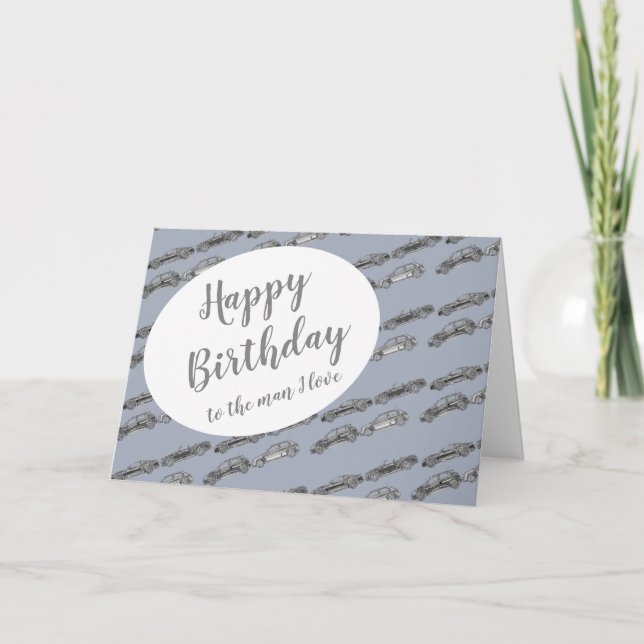 Hombre me encanta la tarjeta de cumpleaños de los  (Anverso)