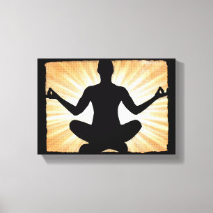 Hombre Meditación Zen Arte de Lienzo de Pared