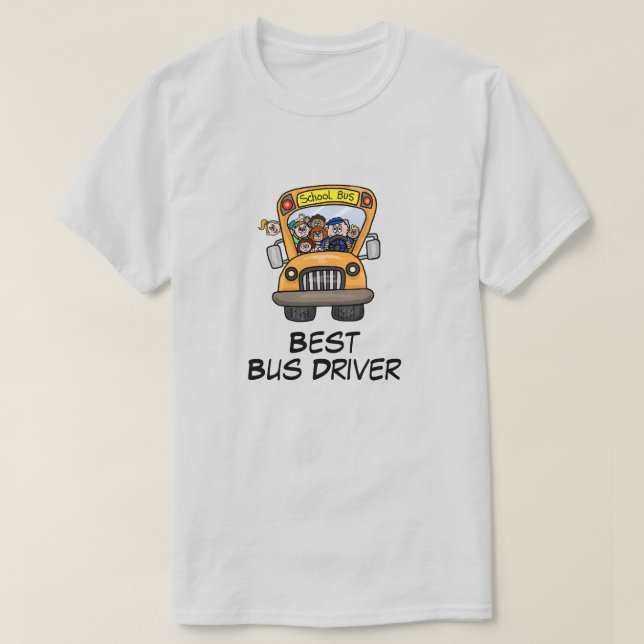 Hombre - Mejor camiseta de conductor de autobús es (Diseño del anverso)