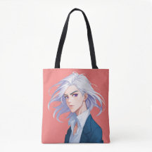 Hombre misterioso arte anime japonés para la bolsa
