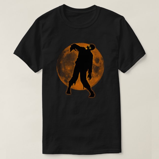 Hombre muerto Halloween que camina - camiseta del (Diseño del anverso)