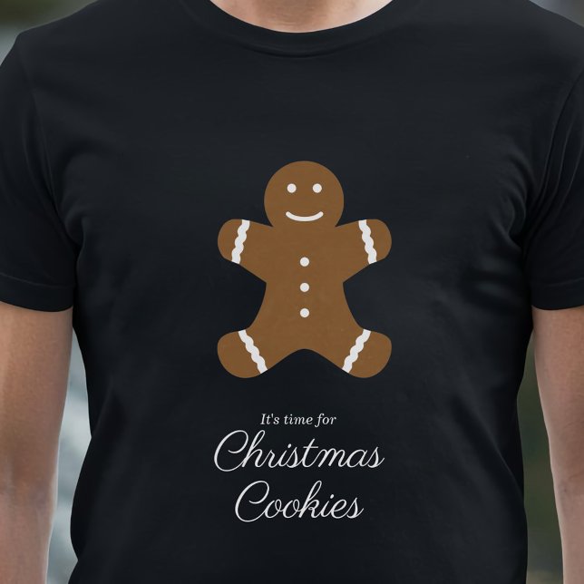 Hombre Navidad de pan de jengibre cocina camiseta (Gingerbread Man Christmas Cookies T-Shirt)