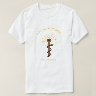 Hombre Negro M.D. Camiseta blanca masculina