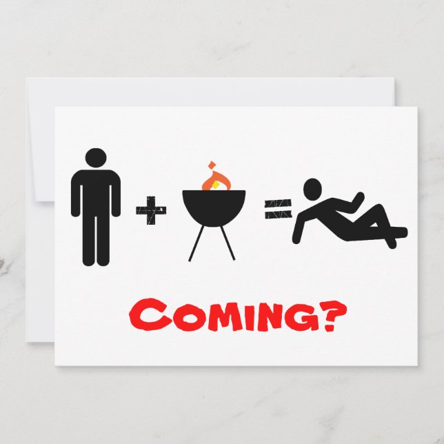 hombre + parrilla = Relajado, ¿Vienes? (Anverso)