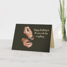 HOMBRE QUE TIENE TODO TIPO DE TARJETA ANIVERSARIA