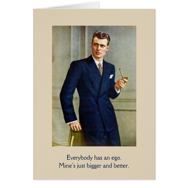 Hombre retro - Mayor y mejor ego, (Frente)