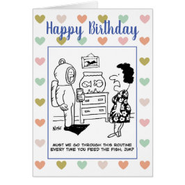 Hombre se viste de gear en Scuba para alimentar pe