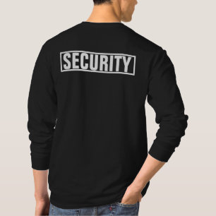 Hombre Seguridad Camiseta Estampado Doble Cara Neg