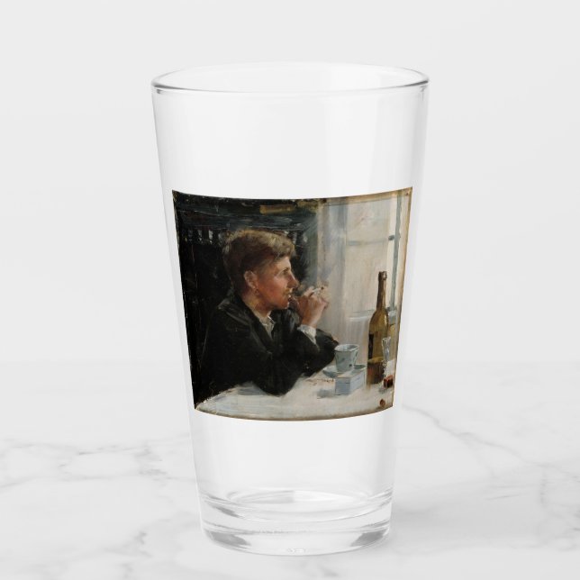 Hombre sentado perdido en la mesa (Anverso)