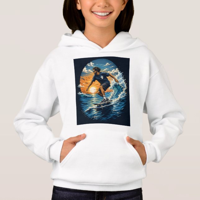 Hombre surfeando en las olas  (Anverso)