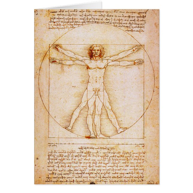 Hombre Vitruviano - Leonardo Da Vinci - Cutomisabl (Frente)