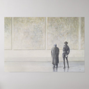 Hombre y mujer en una galería de arte
