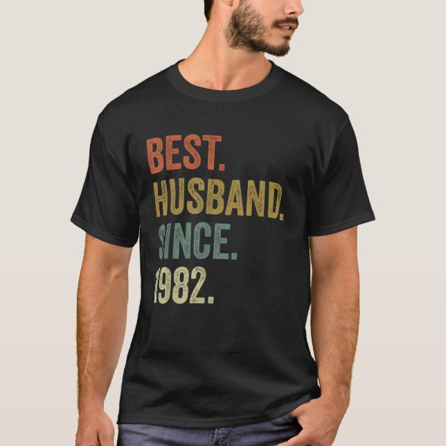 Hombres 40 Aniversario Boda Camisetas Mejor Esposo (Anverso)