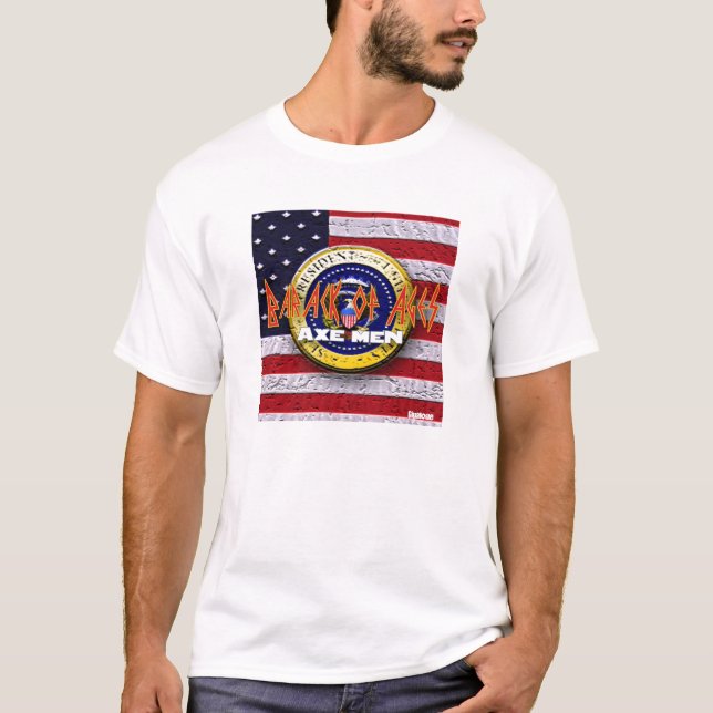 Hombres Barack del hacha de camiseta de las edades (Anverso)