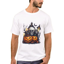 Hombres Básicos De Haloween Camiseta