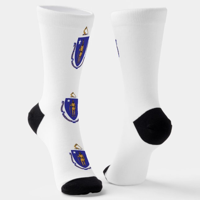 Hombres calcetines con bandera de Massachusetts (Angular)
