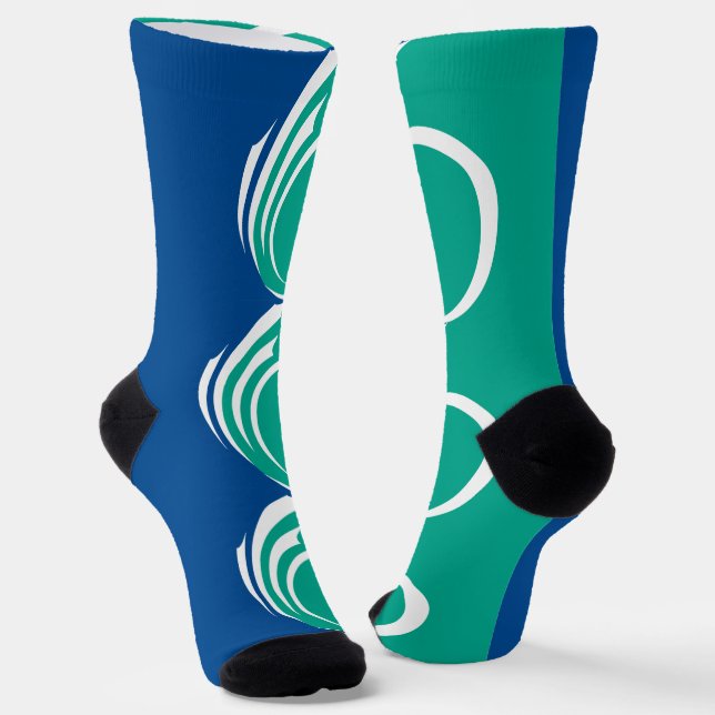 Hombres calcetines con bandera de Ottawa, Canadá (Angular)