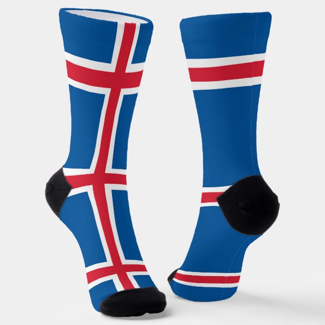 Hombres calcetines de tripulación con bandera de I (Angular)