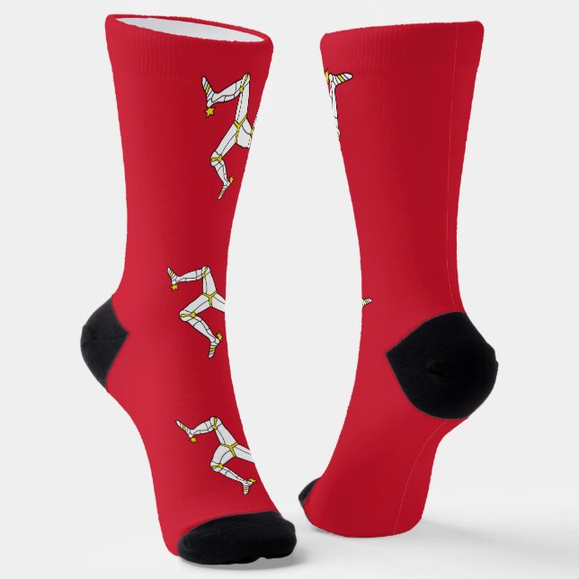 Hombres calcetines de tripulación con bandera de l (Angular)