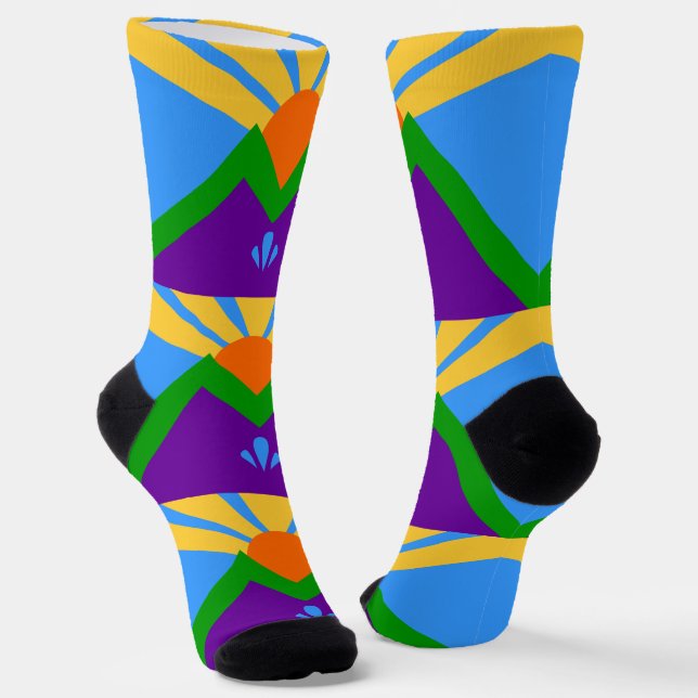 Hombres calcetines de tripulación con bandera de M (Angular)