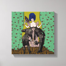 Hombres calvos ~ 10x10.75 Lienzo envuelto