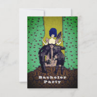 Hombres calvos - Invitaciones de soltero / RSVP