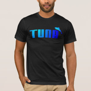 Hombres de la camiseta de la diversión del atún
