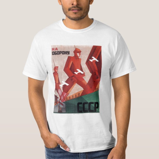 Hombres de la camiseta de la propaganda de CCCP (Anverso)