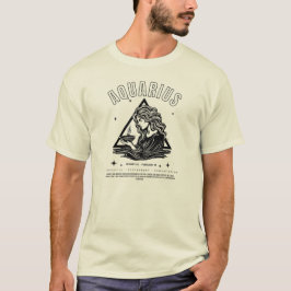 Hombres de la camiseta del Rótulo Aquarius Zodiac