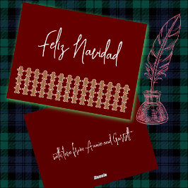 Hombres de pan de jengibre en Feliz Navidad