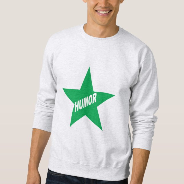 Hombres de sudadera básica ceniza HUMOR STAR (Anverso)