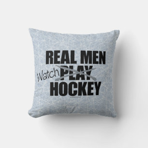 Hombres de verdad ven Cojín decorativo de hockey