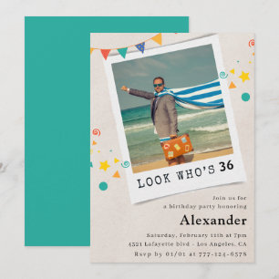 Hombres divertidos 36 invitaciones de cumpleaños D