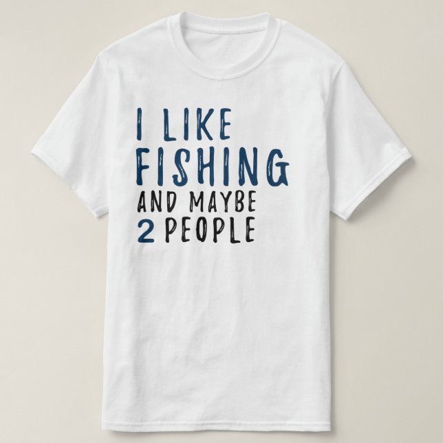 Hombres divertidos y camisa sarcástica de la pesca (Diseño del anverso)