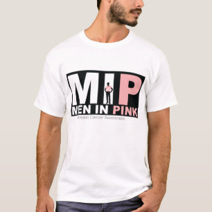 Hombres en camisetas rosadas de la conciencia del