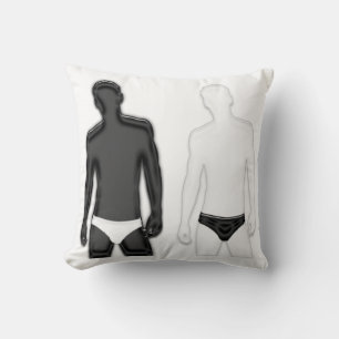 Hombres en ropa interior almohada