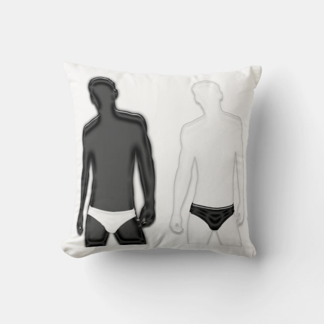 Hombres en ropa interior almohada (Anverso)