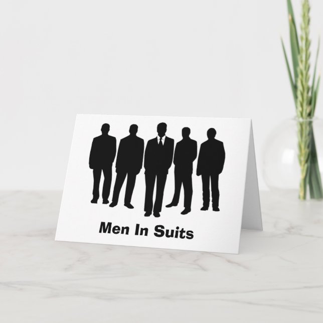 hombres en tarjeta de felicitación de los juegos (Anverso)