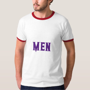 Hombres Guapos Texto Color Púrpura Real Camiseta R