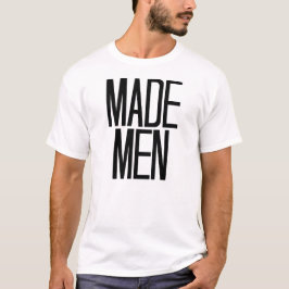 Hombres hechos camiseta en blanco