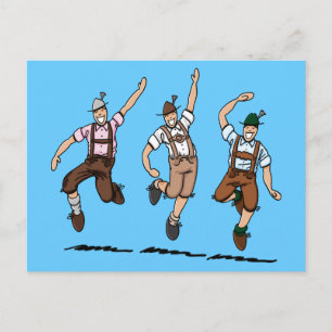 Hombres Lederhosen de Baviera de Postales